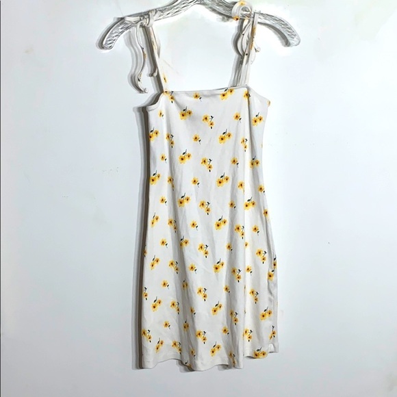 Forever 21 mini Dress yellow wildflower Print women Small sundress - Picture 1 of 6
